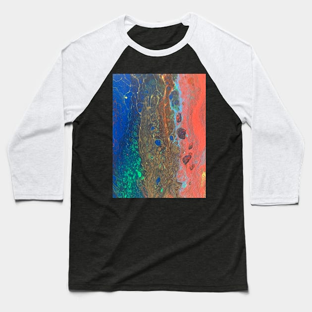 Pouring fluid abstract Baseball T-Shirt by baksuart